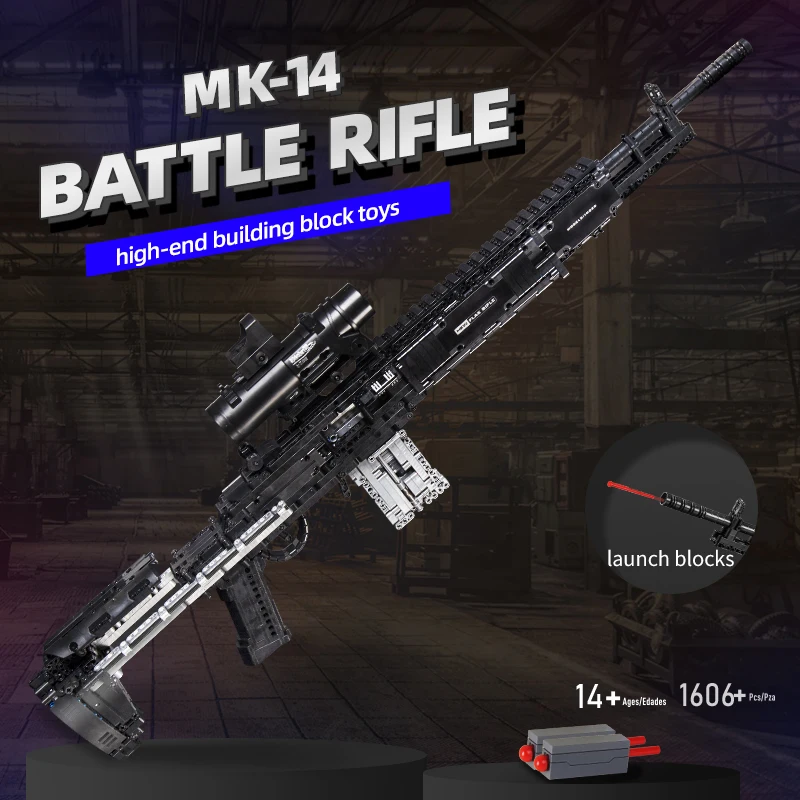 Model Kit Weapons - 군용 MK14 전투 소총 시뮬레이션 총