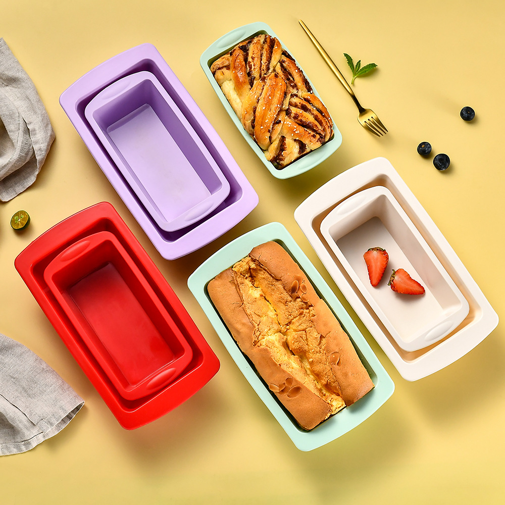 Model Kitchen Set - 가정용 실리콘 직사각형 토스트 몰드, 논스틱