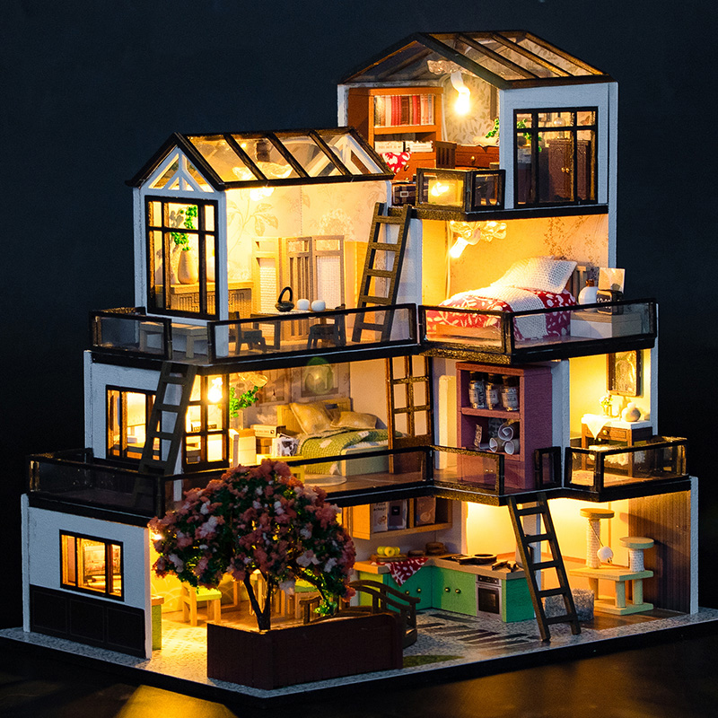 Model Kit House - DIY 나무로 만든 꿈의 마을 오두막