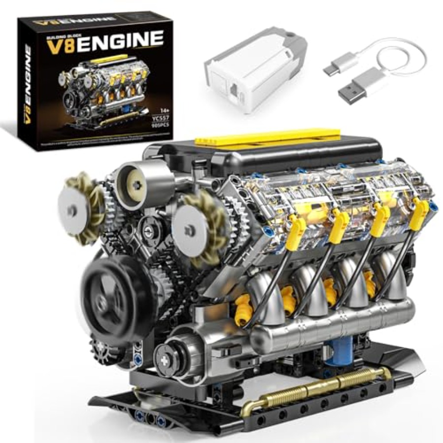 Model Kit Engine V8 - V8 엔진 모델 키트(실행 가능), 성인용