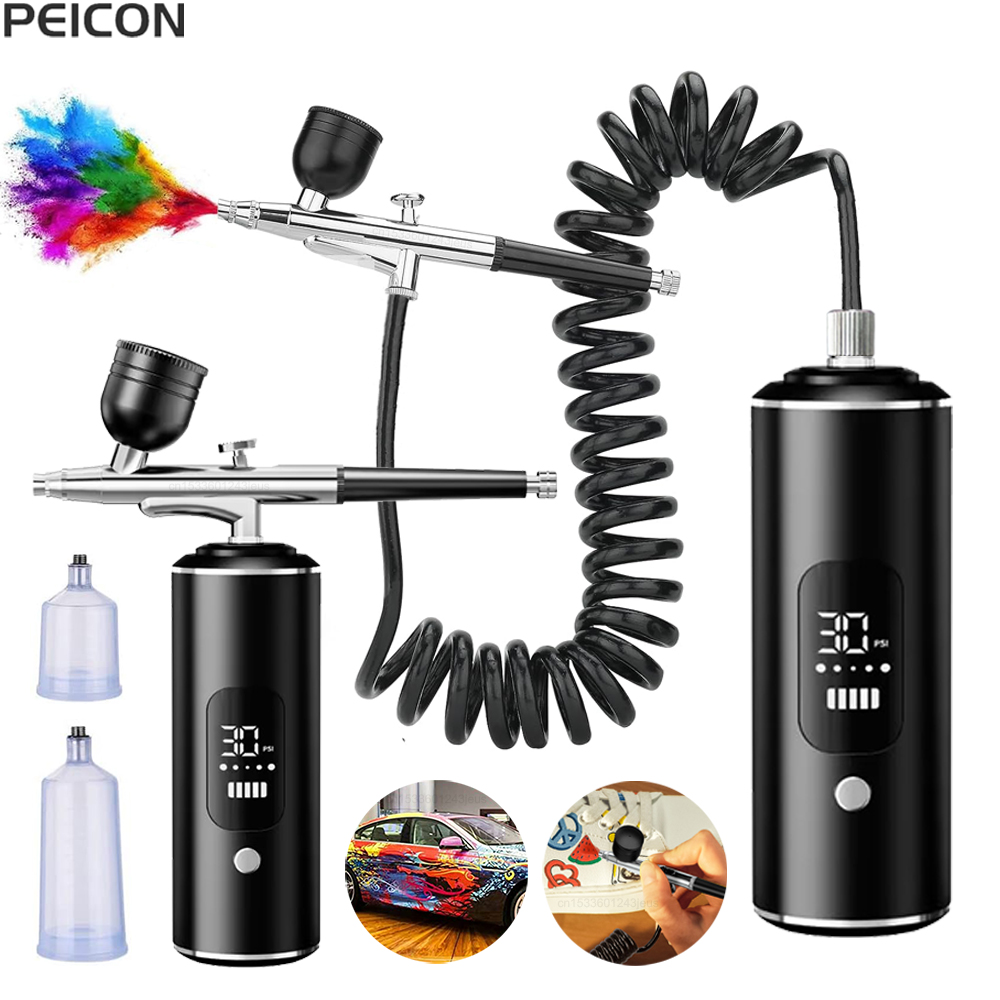Airbrush Compressor Kit - 압축기가있는 에어 브러시 휴대용 에어 브러시