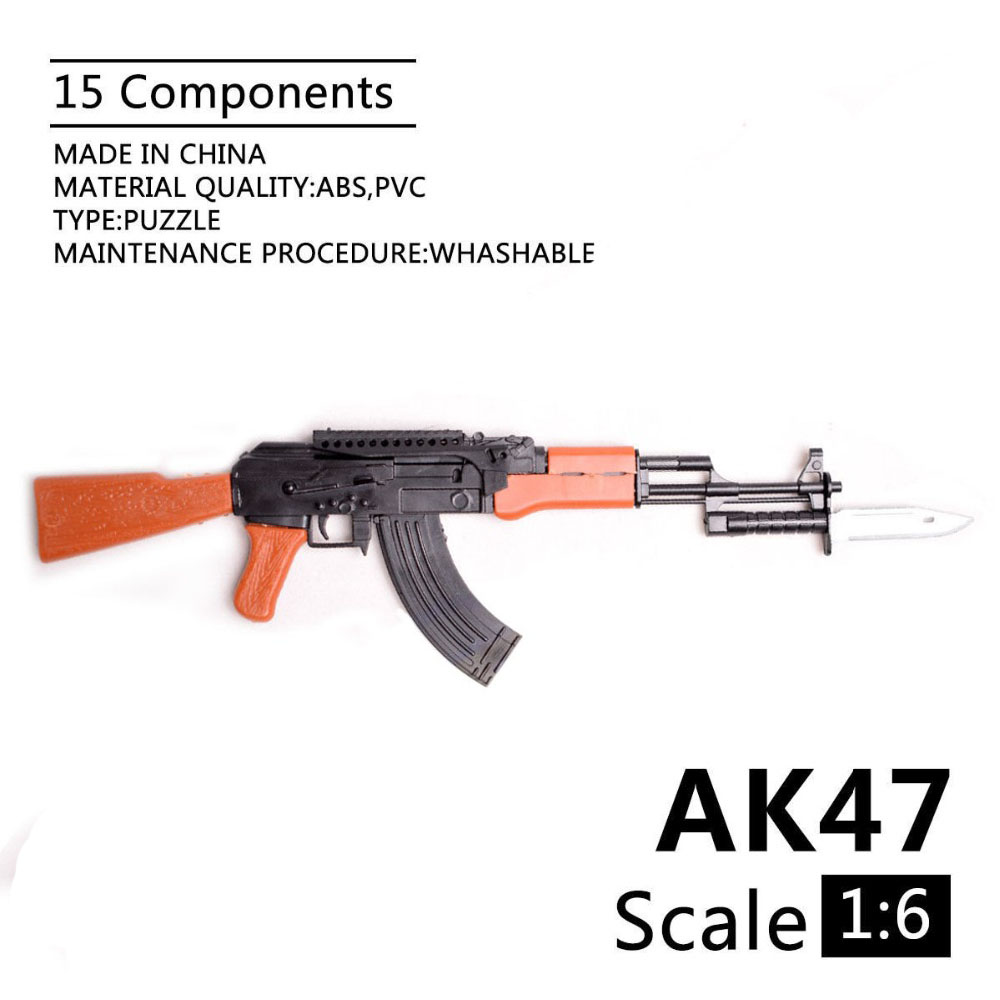 Model Kit Weapons - 1/6 AK47 돌격소총 플라스틱 조립 총