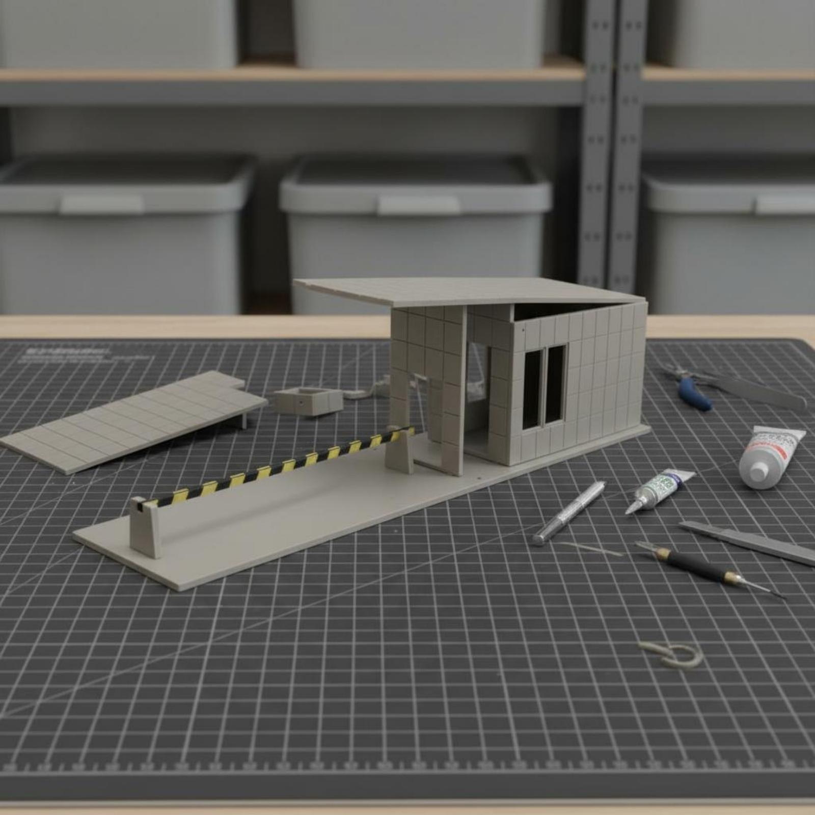 Model Kit House - 보안 부스 모델 글루리스 조립식 하우스