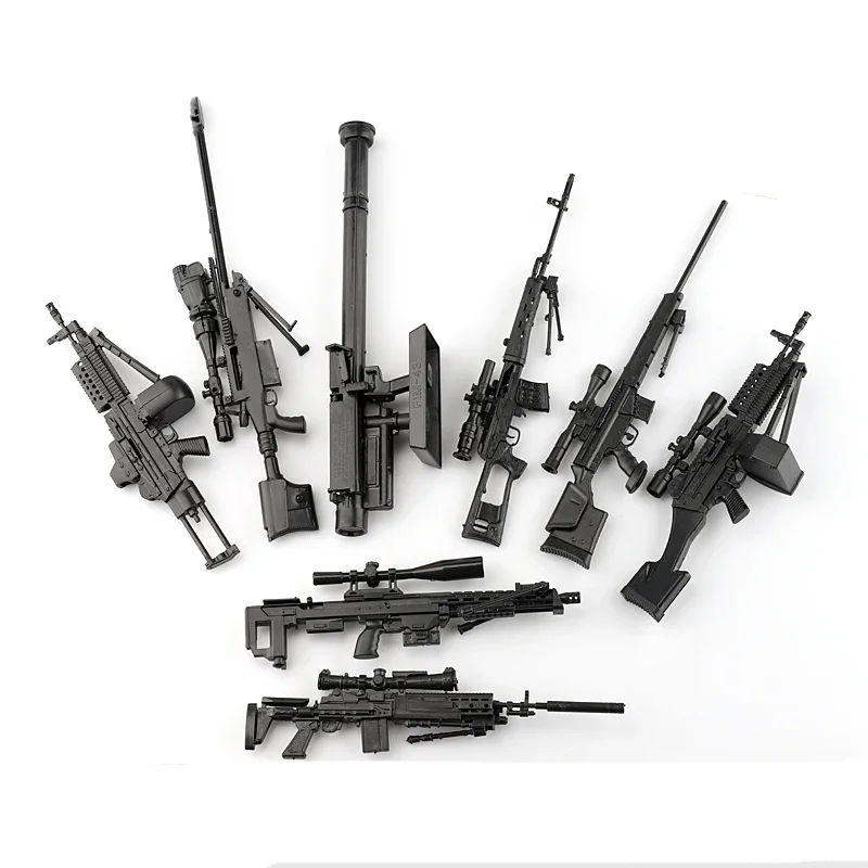 Model Kit Weapons - 1:6 4D 총 모델, 블랙 군인