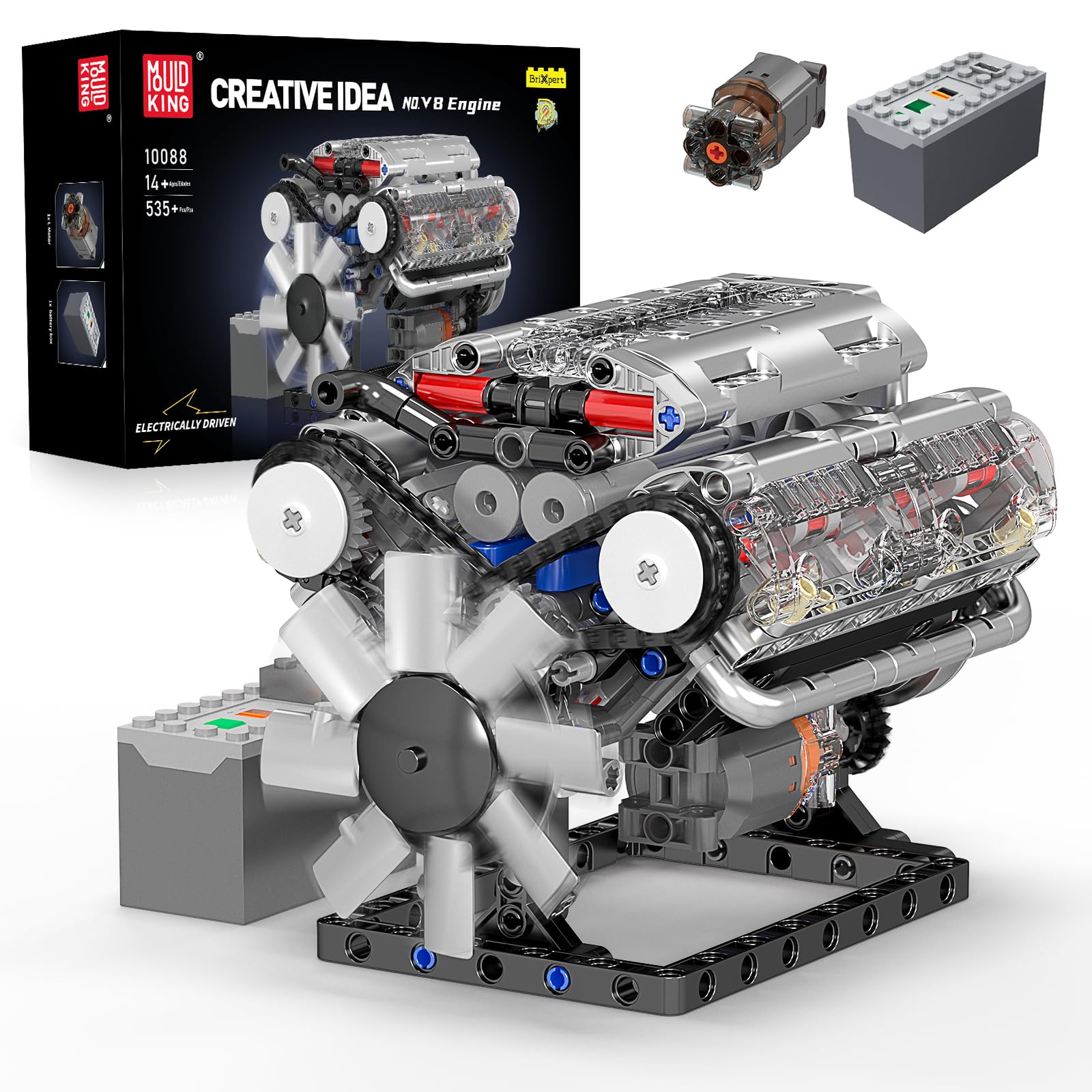 Model Kit Engine V8 - 몰드 킹 10088 V8 엔진 빌딩