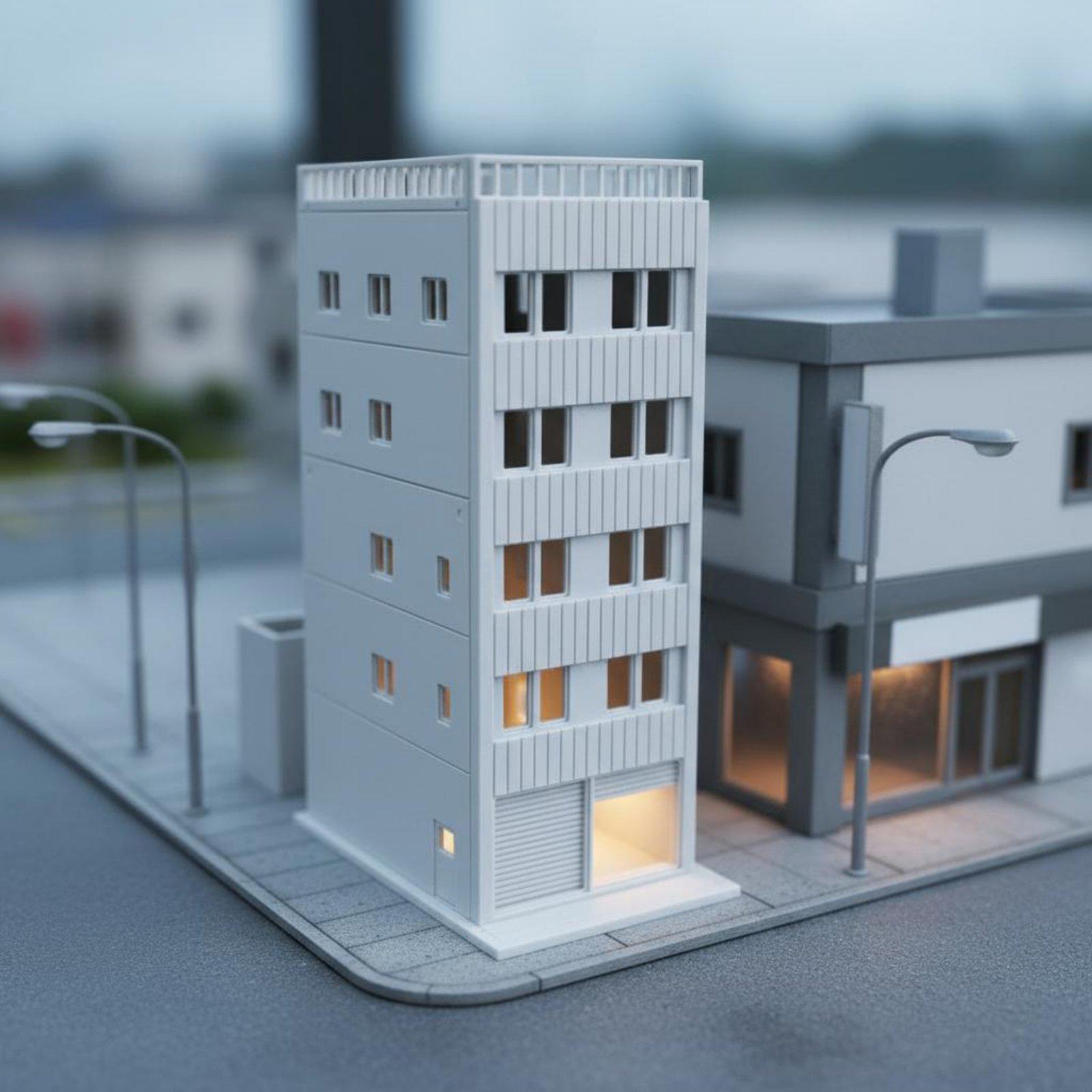 Model Kit House - 건축 프로젝트 및 거리 풍경 디오라마용