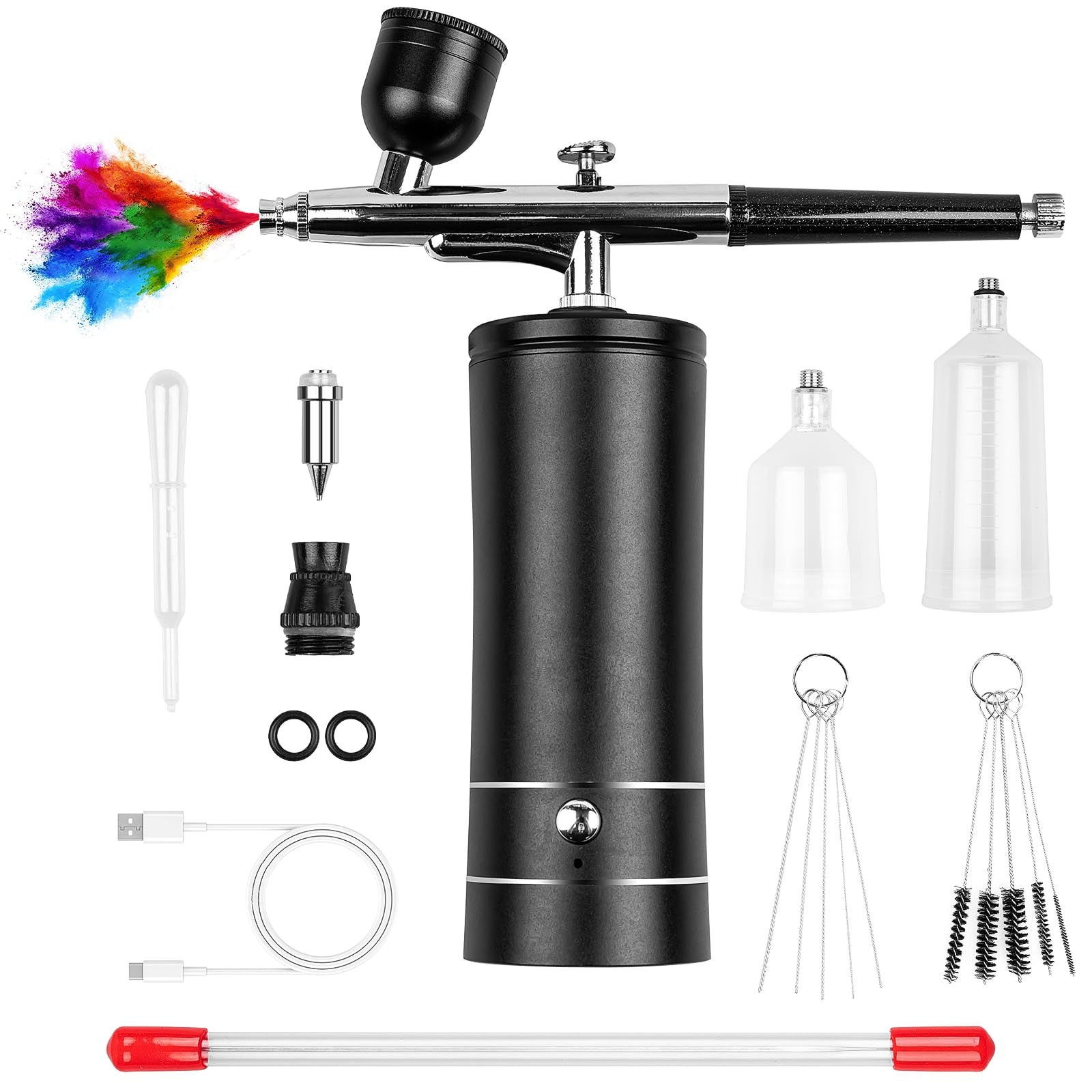 Airbrush Compressor Kit - 충전식 무선 에어브러시 컴프레서, 막힘 방지