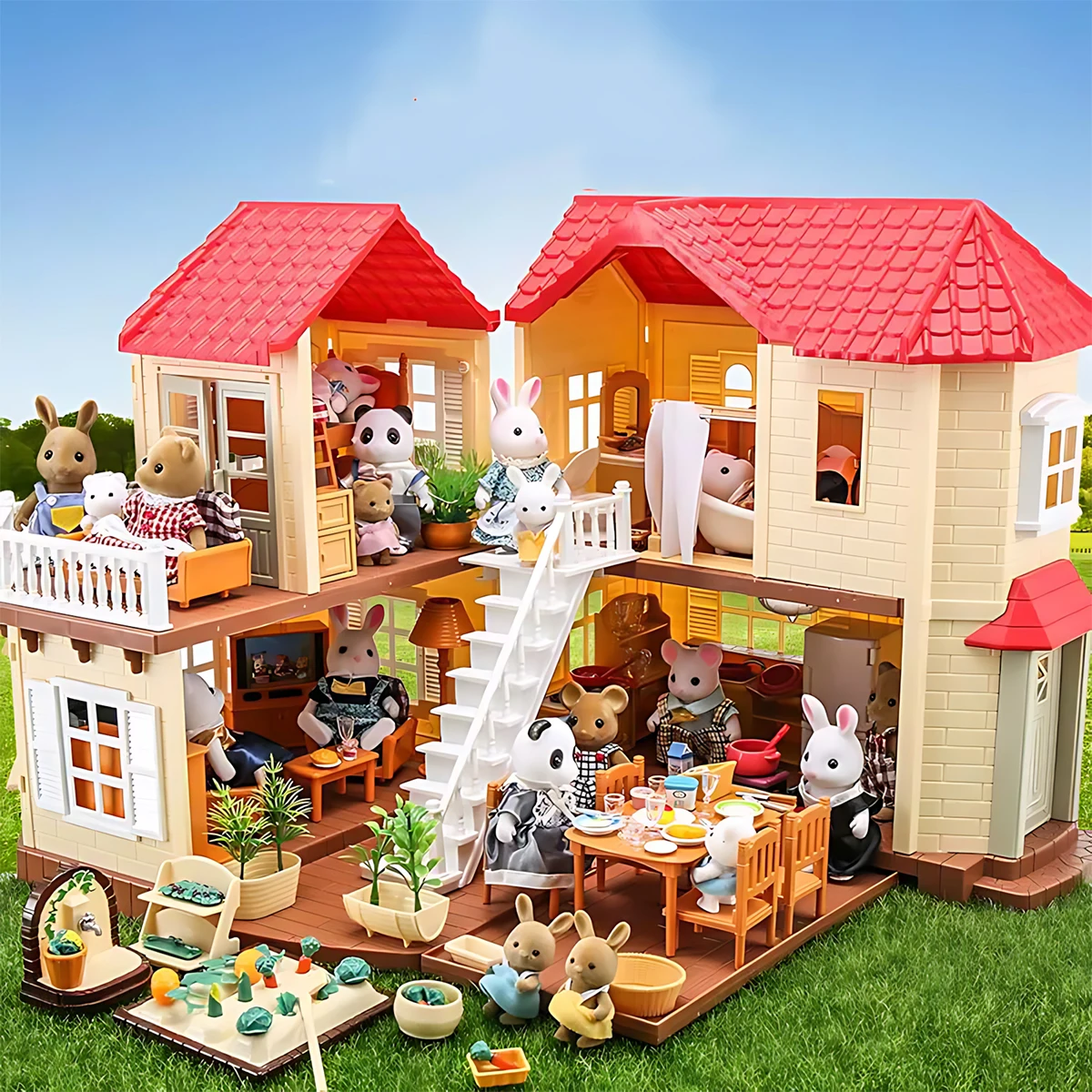 Model Kitchen Set - 미니어처 가구 1:12 인형 집 주방
