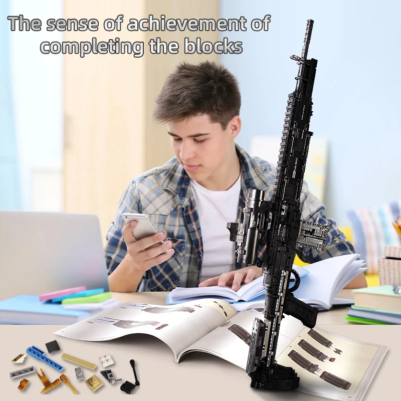 군용 MK14 전투 소총 시뮬레이션 총 조립 빌딩 블록 - Model Kit Weapons 리뷰 및 가격