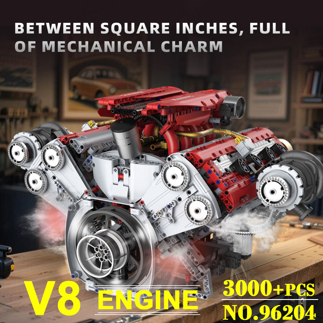 모터 구동 V8 엔진 3201피스 블록 키트 DIY 기 - Model Kit Engine V8 리뷰 및 가격