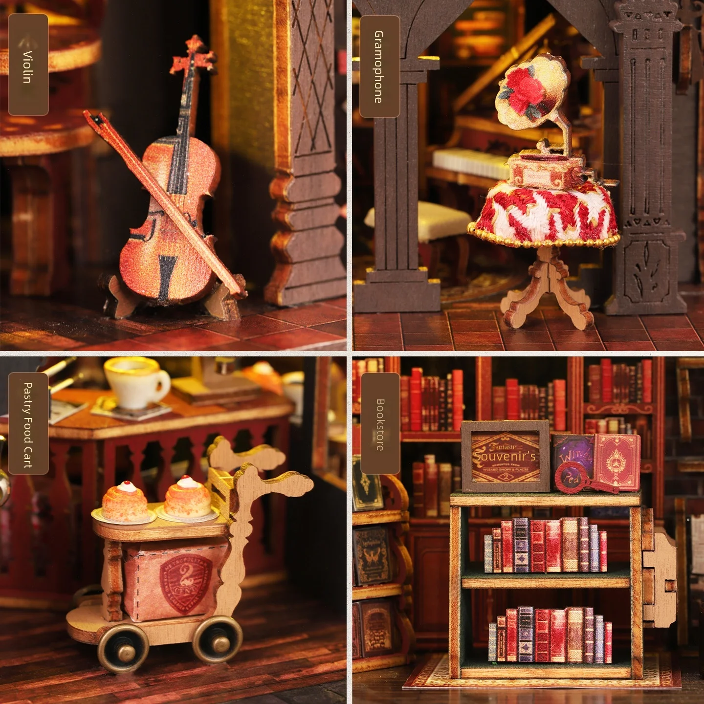 DIY 3D 나무 커피숍 북눅 키트, 미니어처 퍼즐 모 - Model Kit House 리뷰 및 가격