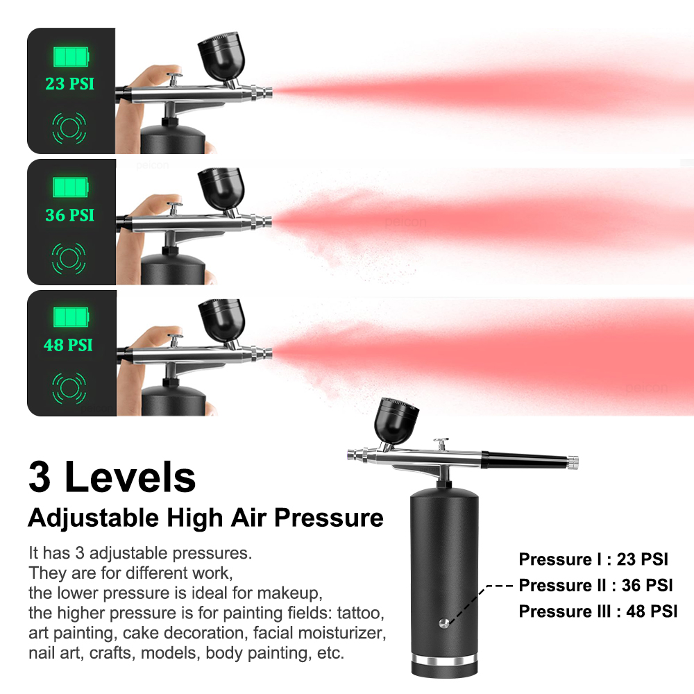 컴프레서가 있는 에어브러시, 충전식 에어브러시, 미니  - Airbrush Compressor Kit 리뷰 및 가격