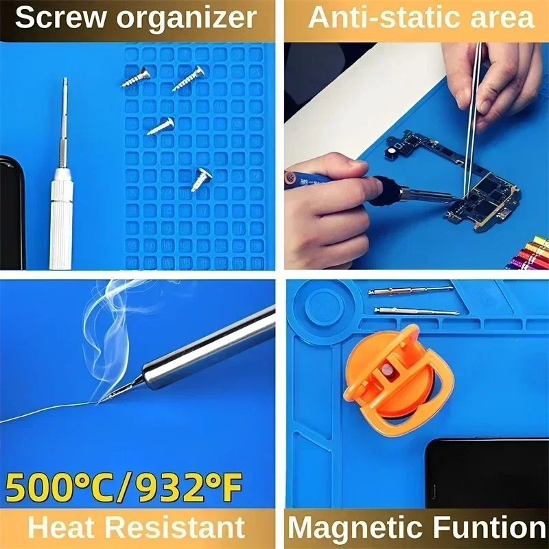 자석 매트 실리콘 수리 매트 회로 기판 납땜 패드 내열 - Model Kit Tweezers 리뷰 및 가격