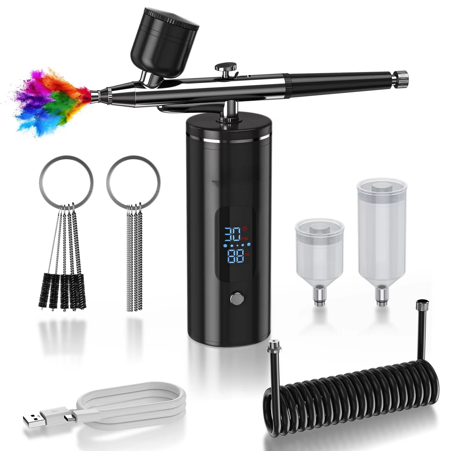 충전식 무선 에어브러시 키트(컴프레셔 포함) 휴대용 스 - Airbrush Compressor Kit 리뷰 및 가격