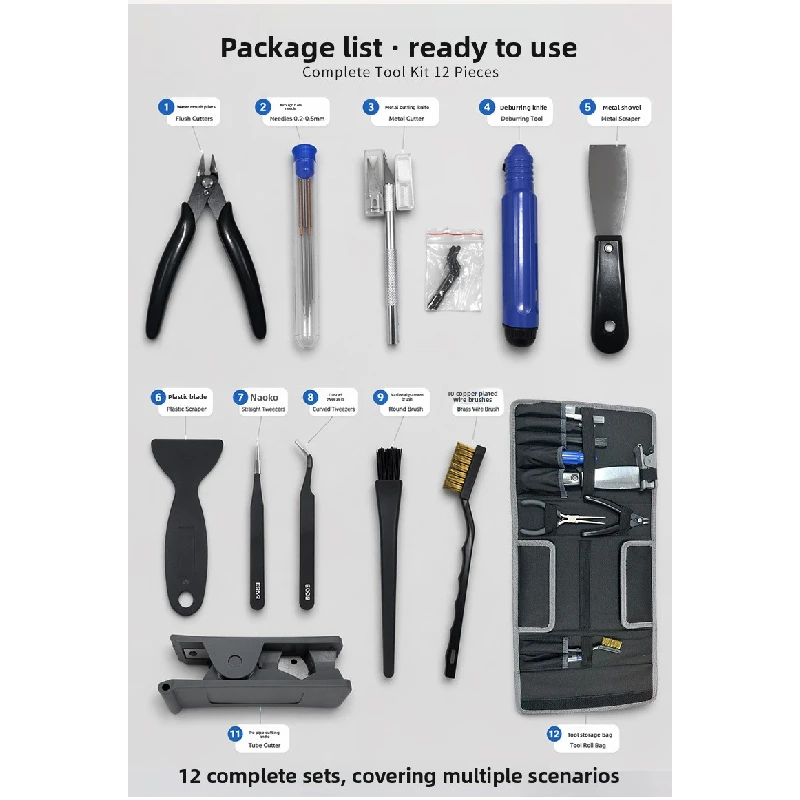 3D 프린터 모델 청소 도구 세트 스테인리스 스틸 스파 - Model Kit Tweezers 리뷰 및 가격