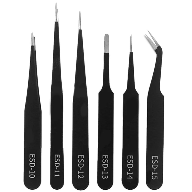 정밀 ESD 정전기 방지 핀셋 세트, 전자 수리 및 프 - Model Kit Tweezers 리뷰 및 가격