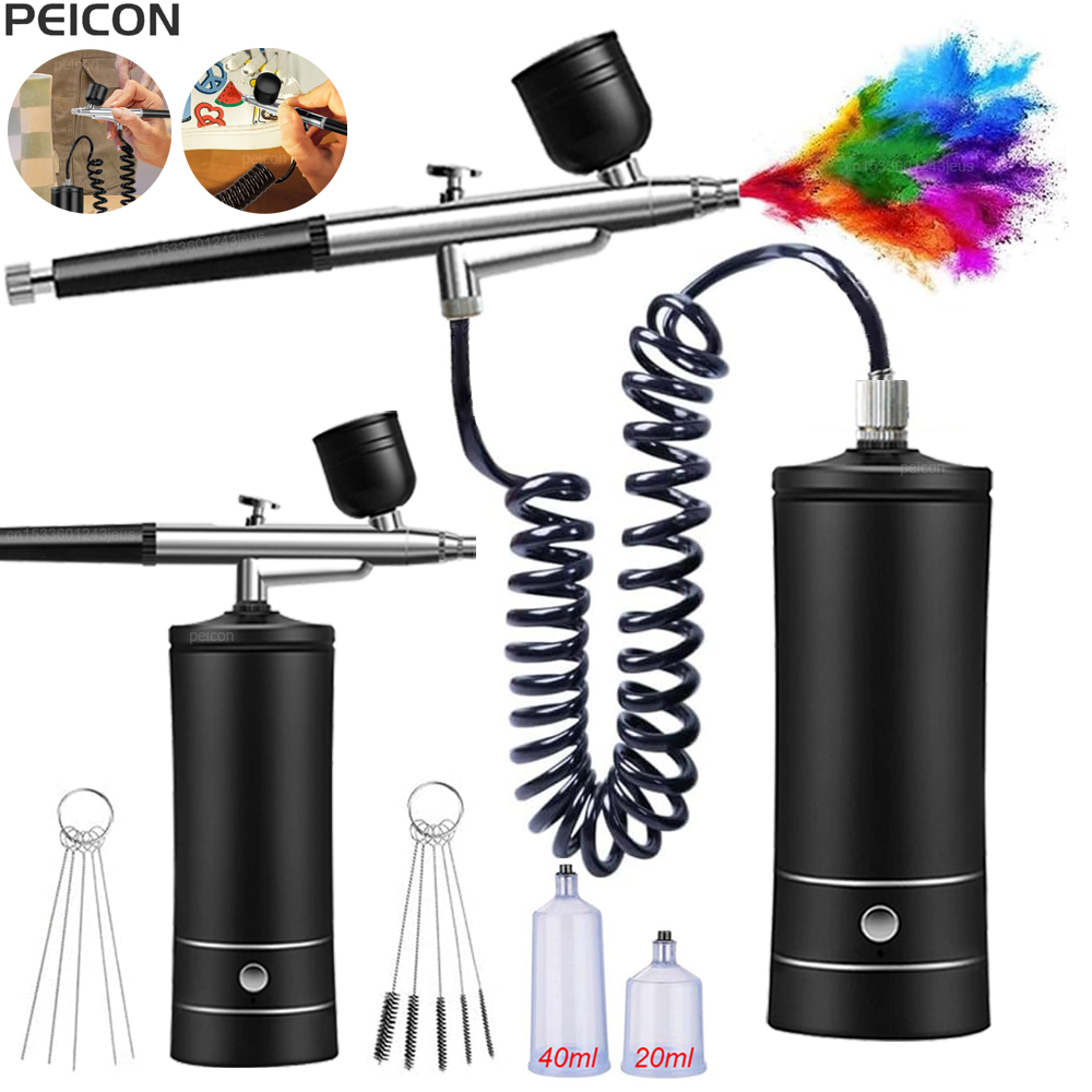 휴대용 무선 에어브러시 페인트 스프레이 미니 스프레이  - Airbrush Compressor Kit 리뷰 및 가격
