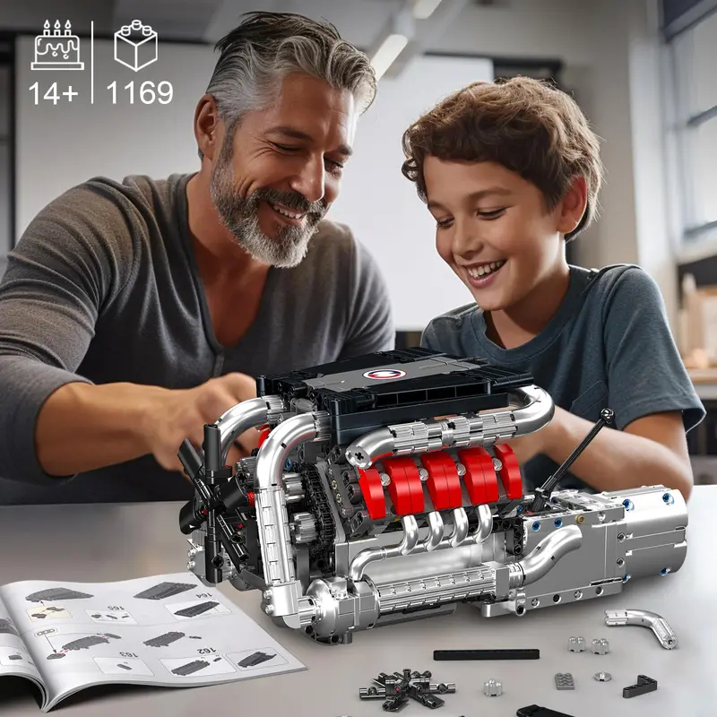몰드 킹 10203 1169피스 슈퍼카 V8 엔진 조립 - Model Kit Engine V8 리뷰 및 가격