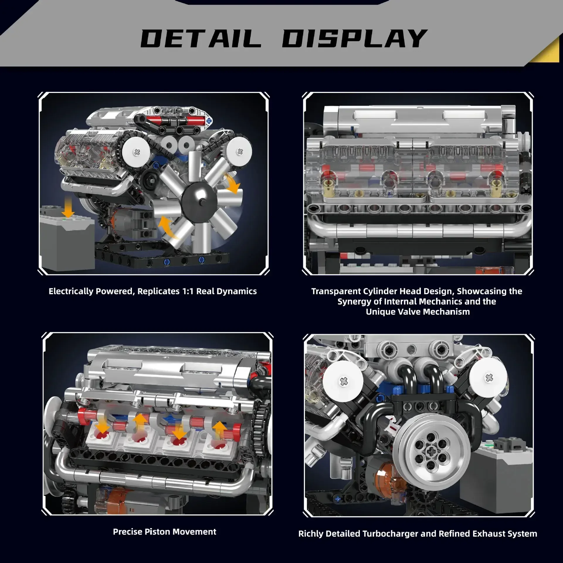 Mold King V8 엔진 빌딩 블록 세트, MOC  - Model Kit Engine V8 리뷰 및 가격