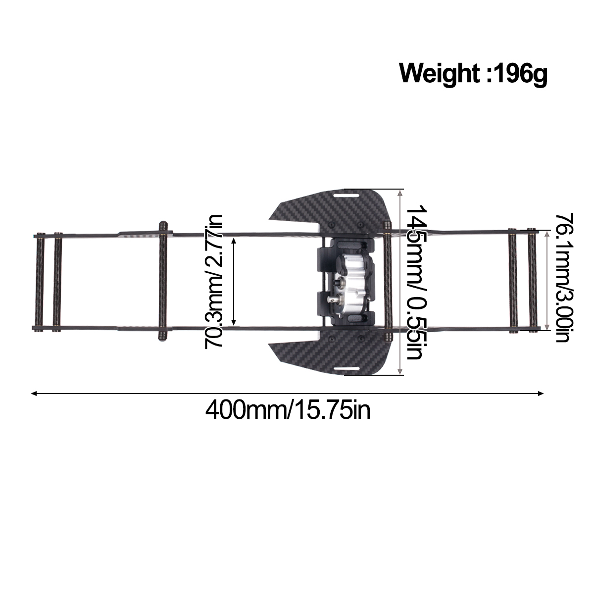 LCG 섀시 키트 카본 파이버 1/10 RC 크롤러 자 - Model Kit Helicopter 리뷰 및 가격