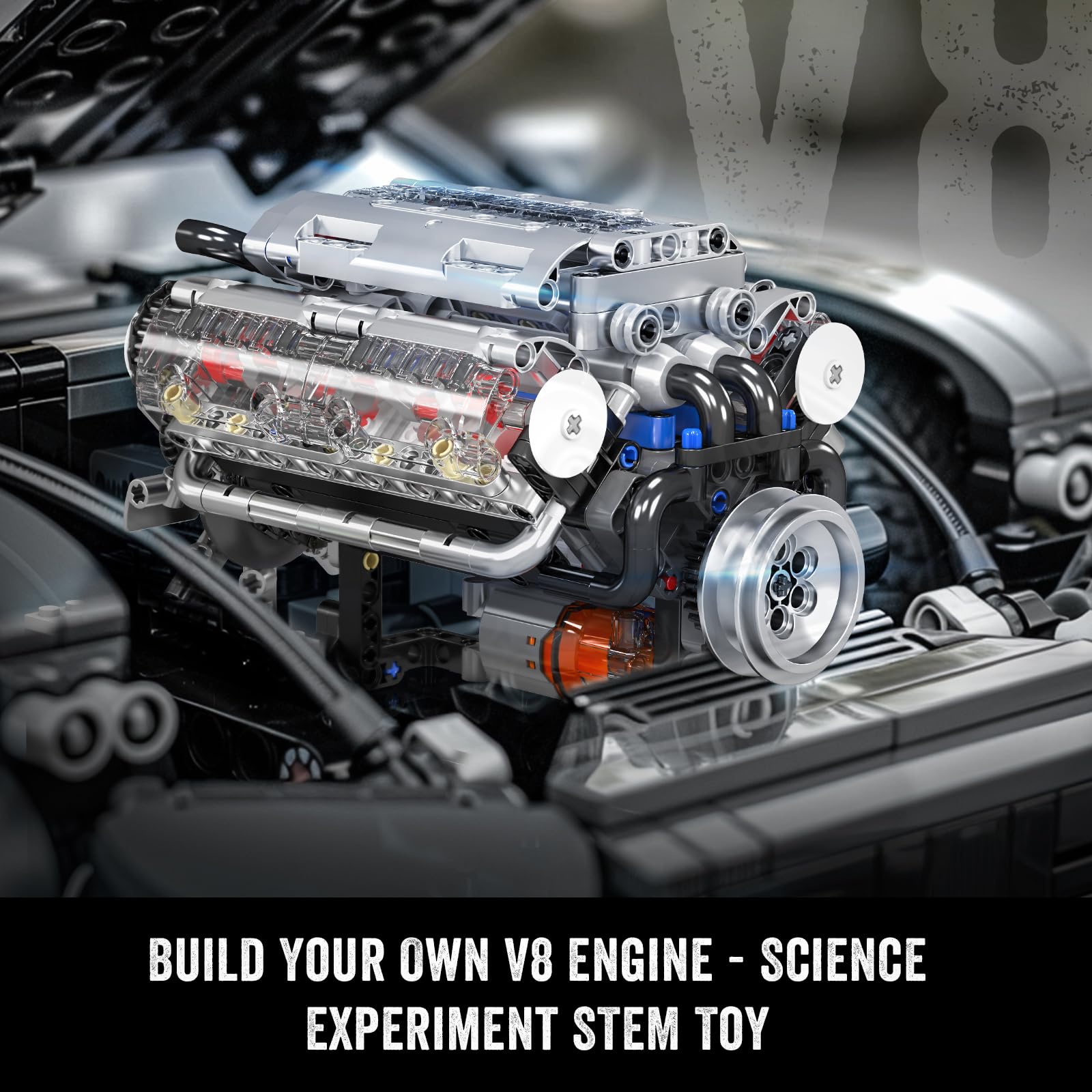 몰드 킹 10088 V8 엔진 빌딩 블록 키트 535피 - Model Kit Engine V8 리뷰 및 가격