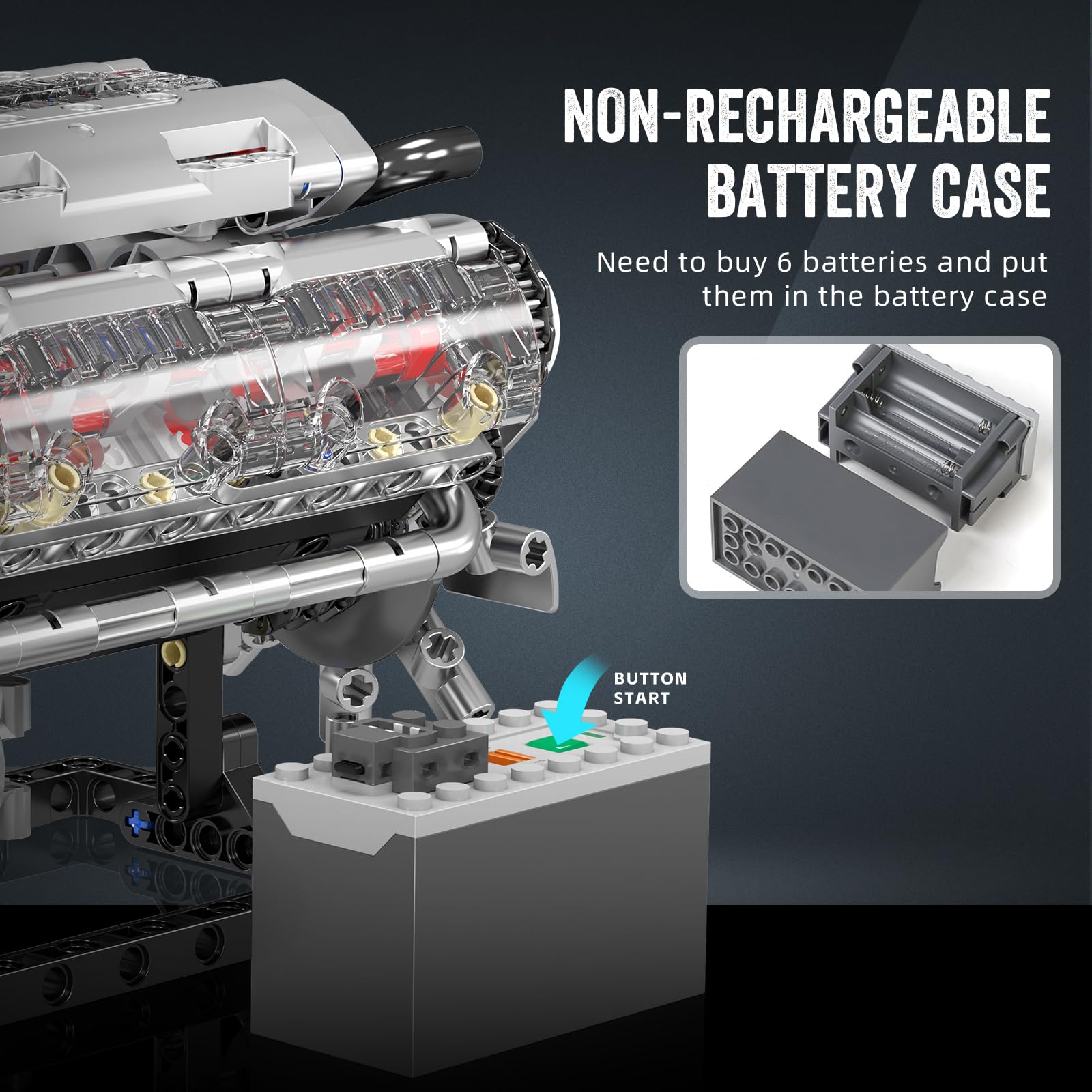 몰드 킹 10088 V8 엔진 빌딩 블록 키트 535피 - Model Kit Engine V8 리뷰 및 가격