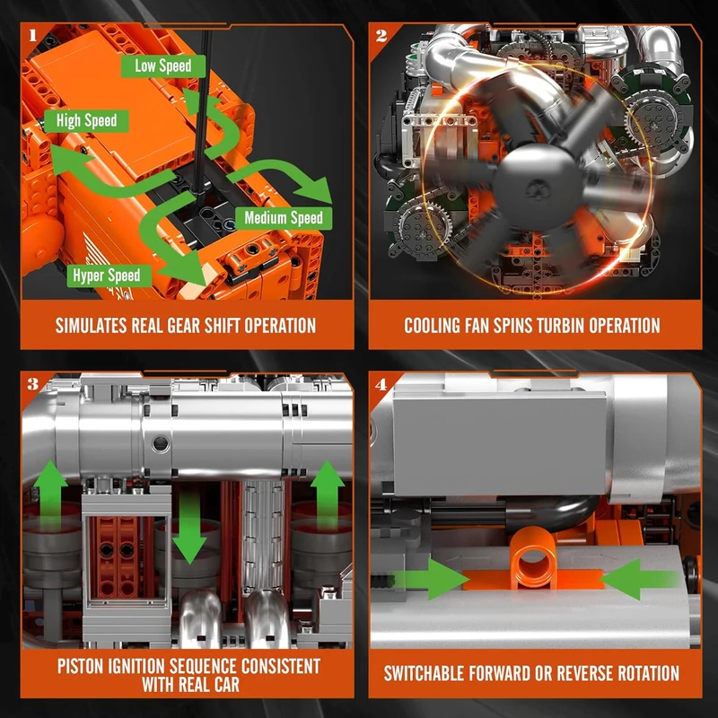 몰드 킹 10200 V8 트윈 터보 트럭 엔진 모델 키 - Model Kit Engine V8 리뷰 및 가격