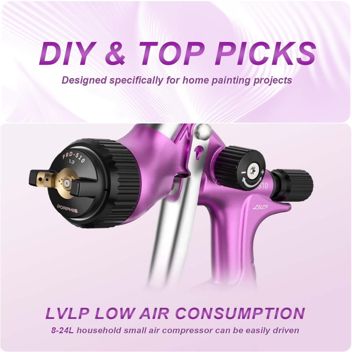 오리지널 PORPHIS PRD-510 페인트건 LVLP - Airbrush Compressor Kit 리뷰 및 가격
